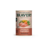 Lata Bravery Pollo y Vegetales para Perros 290 Grs