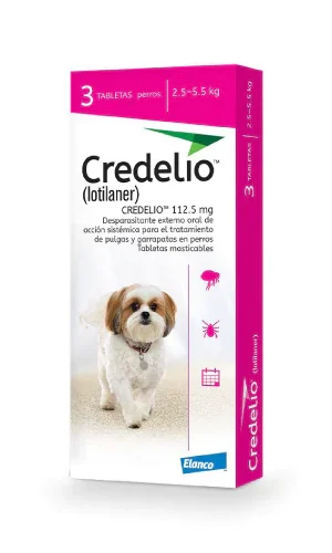 Credelio Perro de 2.5 a 5.5 kg de 3 Comprimidos