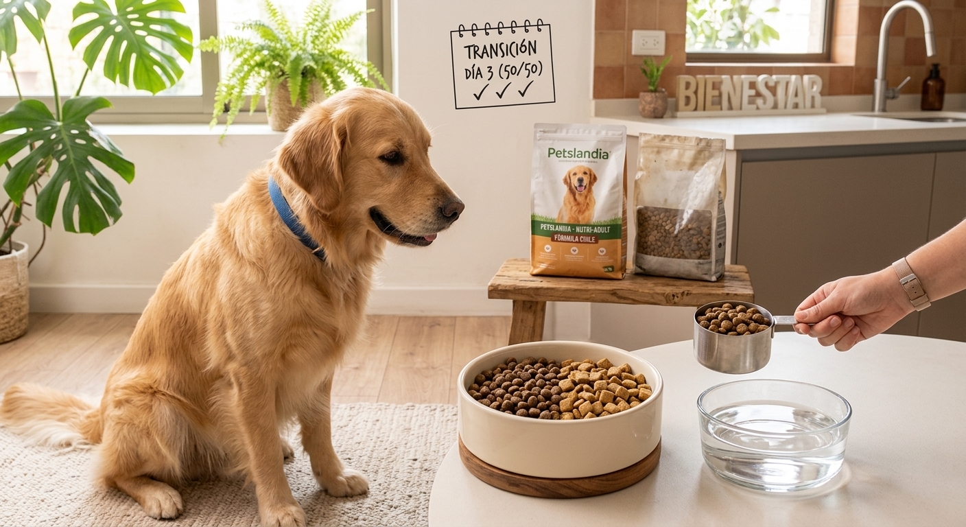 Como cambiar alimento a un perro sin molestias